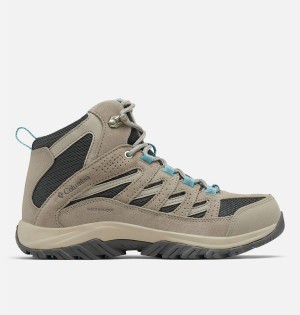 Beige Columbia Crestwood Mid Waterproof Boot Women's Hiking Shoes | 70529CLPG