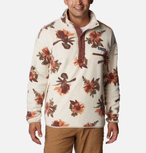 Beige Columbia Helvetia Half Snap Fleece Men's Pullover | 20349PDQB