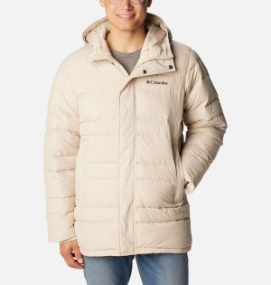 Beige Columbia Saltzman Parka Insulated Men's Puffer Jacket | 35468FRPT