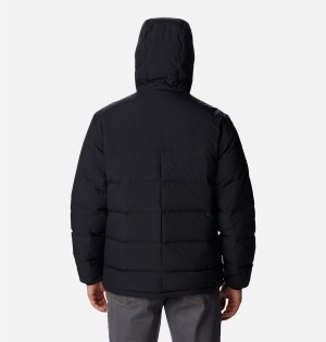 Black Columbia Aldercrest Hooded Insulated Men's Puffer Jacket | 46835SGWK