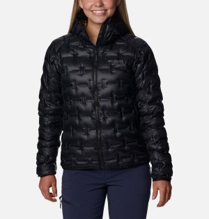 Black Columbia Alpine Crux II Hooded Women's Puffer Jacket | 13078UEWR