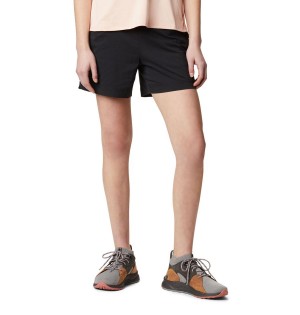 Black Columbia Anytime Casual Women's Shorts | 18679UEVH