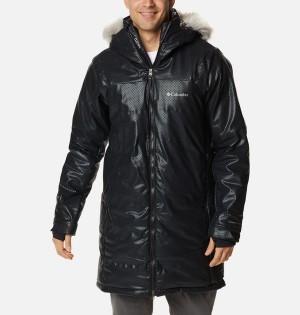 Black Columbia Barrett Spur II Black Dot Down Men's Coats | 80937NQIV