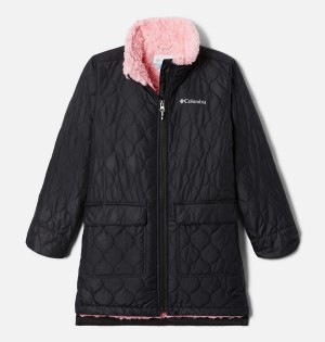 Black Columbia Bella Plush Novelty Kids' Jacket | 79586VZLK