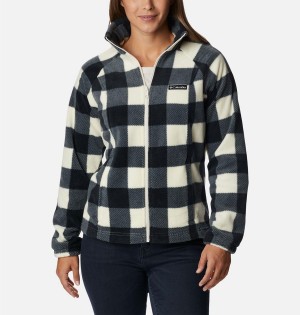 Black Columbia Benton Springs Printed Full Zip Women's Fleece Jacket | 80241SUPD