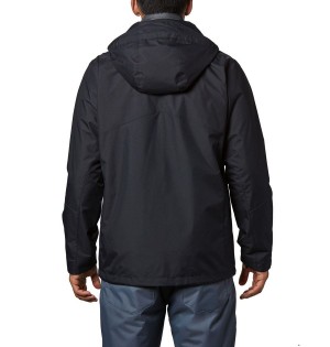 Black Columbia Bugaboo II Fleece Interchange Men's Ski Jacket | 24539DYIQ