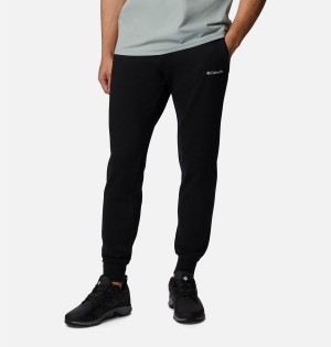 Black Columbia CSC Logo Fleece Jogger II Men's Pants | 54280IHFE