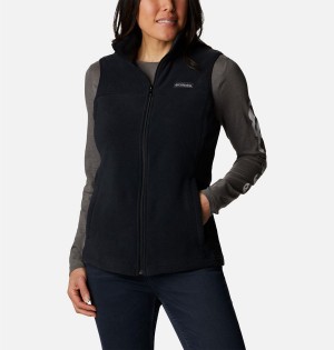 Black Columbia Castle Dale Fleece Women's Vest | 24367PMNZ