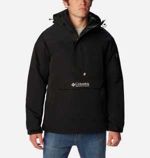 Black Columbia Challenger Remastered Pullover Insulated Men's Puffer Jacket | 10974MWPA