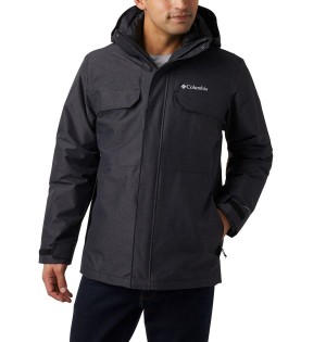 Black Columbia Cloverdale Interchange Men's 3 In 1 Jackets | 06154BUHO