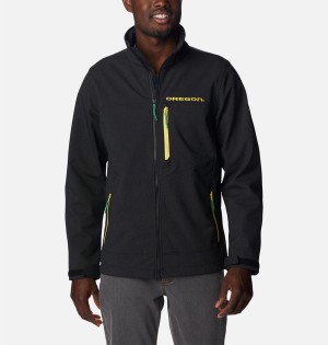 Black Columbia Collegiate Ascender II - Oregon Men's Softshell Jackets | 30295SBDC