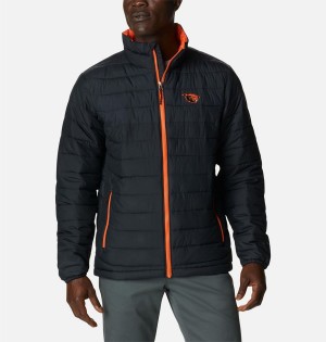 Black Columbia Collegiate Powder Lite - Oregon State Insulated Men's Puffer Jacket | 32790PLSW