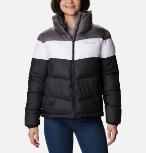 Black Columbia Color Blocked Women's Puffer Jacket | 98704NAZD