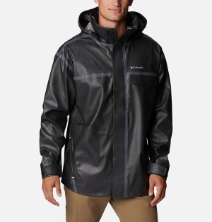 Black Columbia Coral Ridge OutDry Extreme Men's Rain Jacket | 92138RTXZ