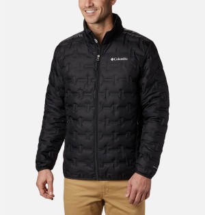 Black Columbia Delta Ridge Insulated Men's Puffer Jacket | 42507YACB