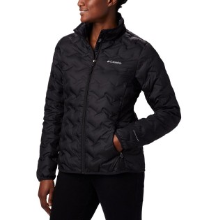 Black Columbia Delta Ridge Women's Puffer Jacket | 35861JARH