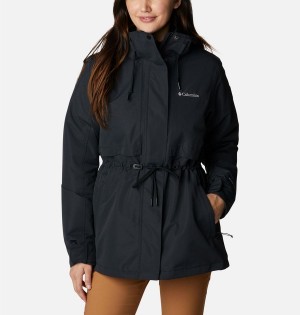 Black Columbia Drop Ridge Interchange Women's 3 In 1 Jackets | 60729YJCS