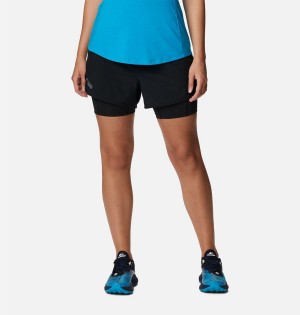 Black Columbia Endless Trail 2-in-1 Women's Shorts | 95806DWTC