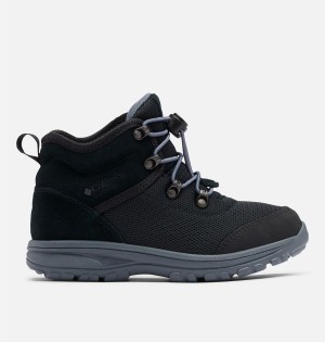 Black Columbia Fairbanks Mid Kids' Boots | 84359TMOX