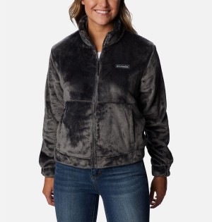 Black Columbia Fireside Full Zip Women's Fleece Jacket | 42678AFYI