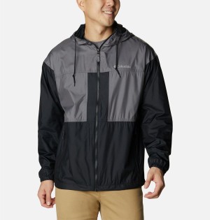 Black Columbia Flash Challenger Lined Men's Windbreaker | 51290CXMT