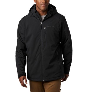 Black Columbia Gate Racer Softshell Insulated Men's Puffer Jacket | 59738JWSO