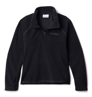 Black Columbia Glacial Quarter Zip Pullover Kids' Fleece | 28417KVET