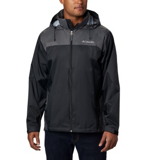 Black Columbia Glennaker Lake Men's Rain Jacket | 61905HOFW