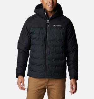 Black Columbia Grand Trek II Hooded Insulated Men's Puffer Jacket | 06714IORA