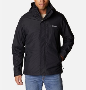 Black Columbia Gulfport Interchange Men's 3 In 1 Jackets | 84975SIPK