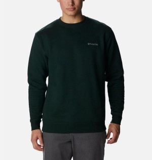 Black Columbia Hart Mountain II Crew Men's Sweatshirt | 35409YPGI