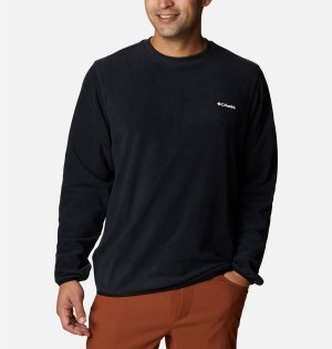 Black Columbia Haven Hills Fleece Crew Men's Pullover | 39275XPLQ