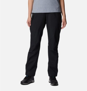 Black Columbia Hazy Trail Rain Women's Pants | 04615DJRB