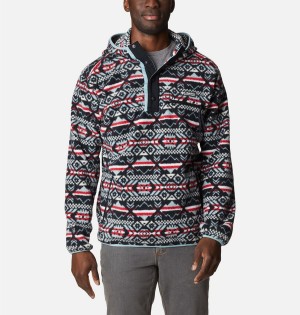 Black Columbia Helvetia Sherpa Fleece Men's Hoodie | 32756BUKO