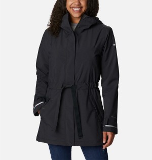 Black Columbia Here and There II Trench Women's Rain Jacket | 50613NXCS