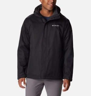 Black Columbia Hikebound Interchange Men's 3 In 1 Jackets | 38502CKPT