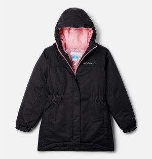 Black Columbia Hikebound Long Insulated Kids' Jacket | 04295REUO