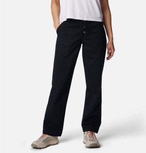 Black Columbia Holly Hideaway Cotton Women's Pants | 71029MTLK