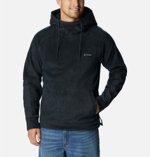 Black Columbia Hunterdon Fleece Men's Hoodie | 29413GQIU