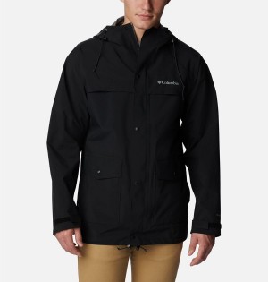 Black Columbia Ibex II Shell Men's Rain Jacket | 45901ESQD