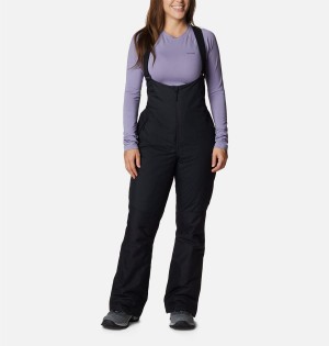 Black Columbia Iceventure Insulated Ski Bib Women's Pants | 48931DFPH