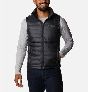 Black Columbia Infinity Summit Omni Heat Infinity Double Wall Down Men's Vest | 68234HNJP