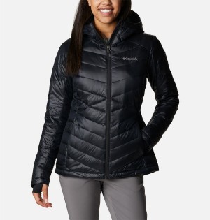 Black Columbia Joy Peak Insulated Hooded Women's Puffer Jacket | 15974DEWC