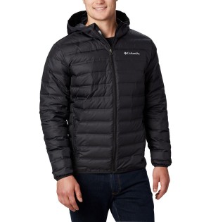 Black Columbia Lake 22 Hooded Insulated Men's Puffer Jacket | 18947PCSR