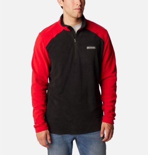 Black Columbia Lake Aloha Half Zip Fleece Men's Pullover | 62493EKBY