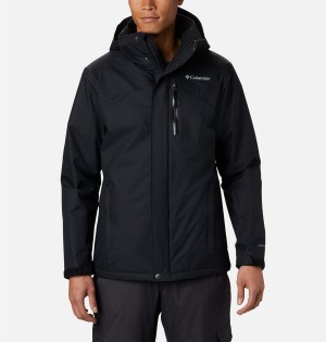 Black Columbia Last Tracks Insulated Men's Ski Jacket | 61285VIXT