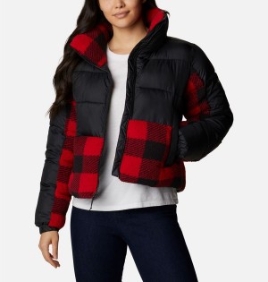 Black Columbia Leadbetter Point Sherpa Hybrid Women's Puffer Jacket | 62391CYEG