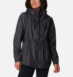 Black Columbia Lillian Ridge Shell Women's Rain Jacket | 75869JZCM