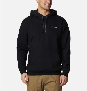 Black Columbia Marble Canyon Heavyweight Fleece Men's Hoodie | 50712COGA