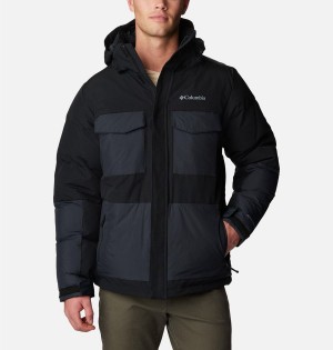 Black Columbia Marquam Peak Fusion Insulated Men's Puffer Jacket | 97840CAHO